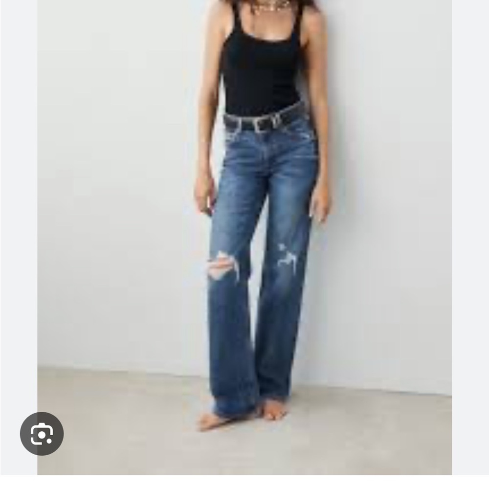 Viral beloved Ayr Secret Sauce Classic Blue Distressed Women's Jeans.